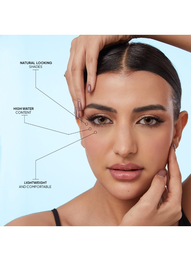 Aqualens Aquacolor Daily Disposable Colored Lenses with 0 Power - Walnut Brown - (10 Lens/Box) - Image 4