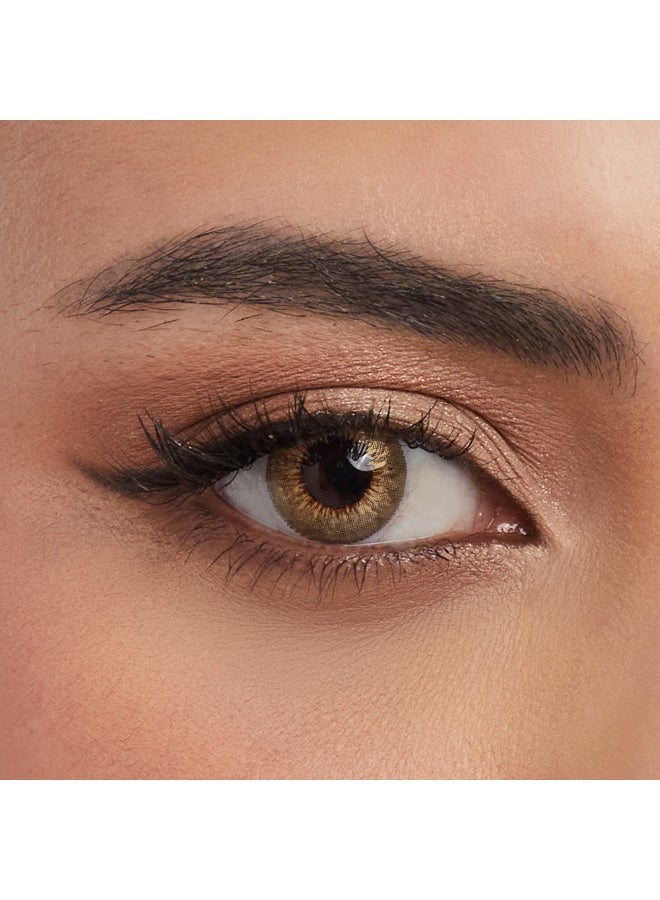 Aqualens Aquacolor Daily Disposable Colored Lenses with 0 Power - Walnut Brown - (10 Lens/Box) - Image 1