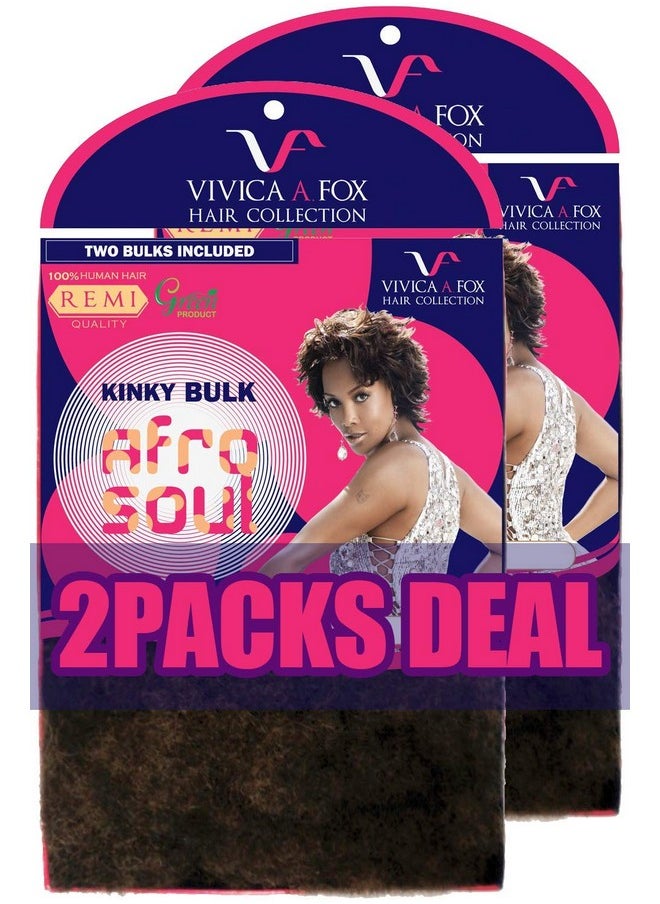 VIVICA A. FOX [2Packs Deal] Vivica A Fox 100% Human Hair Remi Afro Soul Kinky Bulk 16" Hkbk16V (1)  - Image 1