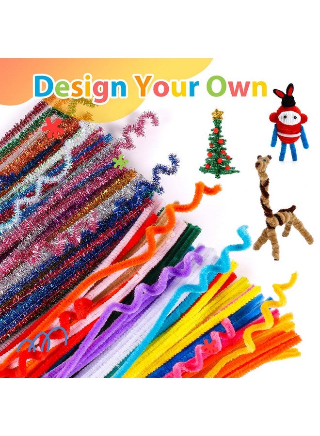 كايدو منظفات أنابيب كايدو 2500 قطعة، 25 لونًا، لوازم حرفية متنوعة، شرائط لامعة من الشنيل، منظفات أنابيب لامعة، مجموعة كبيرة للأطفال، مشروع إبداعي، ديكور فني، 6 مم × 12 بوصة - Image 3