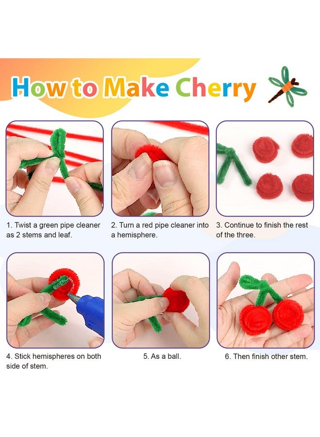 كايدو منظفات أنابيب كايدو 2500 قطعة، 25 لونًا، لوازم حرفية متنوعة، شرائط لامعة من الشنيل، منظفات أنابيب لامعة، مجموعة كبيرة للأطفال، مشروع إبداعي، ديكور فني، 6 مم × 12 بوصة - Image 5