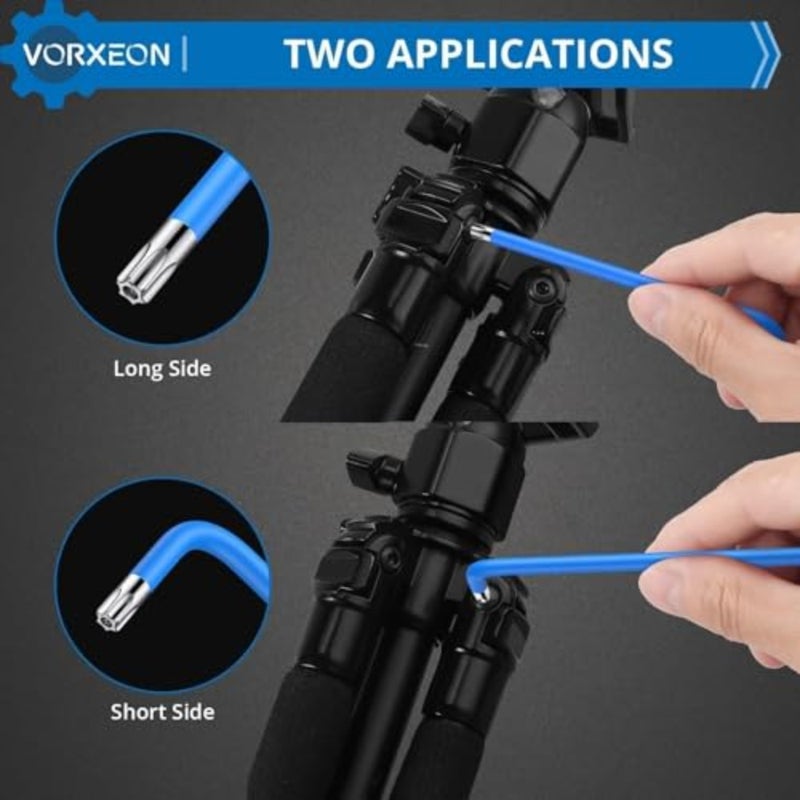 9PCS Star Wrench Key Set T10 to T50 Torx Wrenches Hex Keys With Visible Coding And Non-slip Coating, Long Arm Star Key With Hole for Auto Repair, Furniture Assembly, Household DIY - Image 3