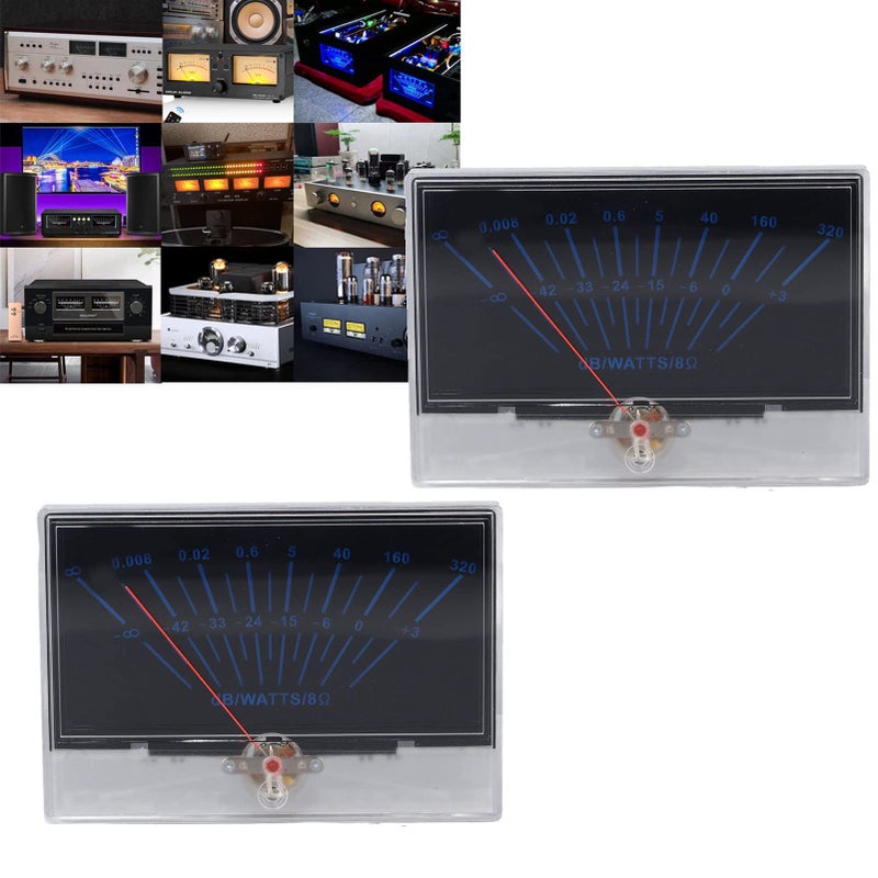 Blue Backlit VU Meter Audio Level Indicator 2 Pack With Driver Board Adjustable Brightness - Image 5