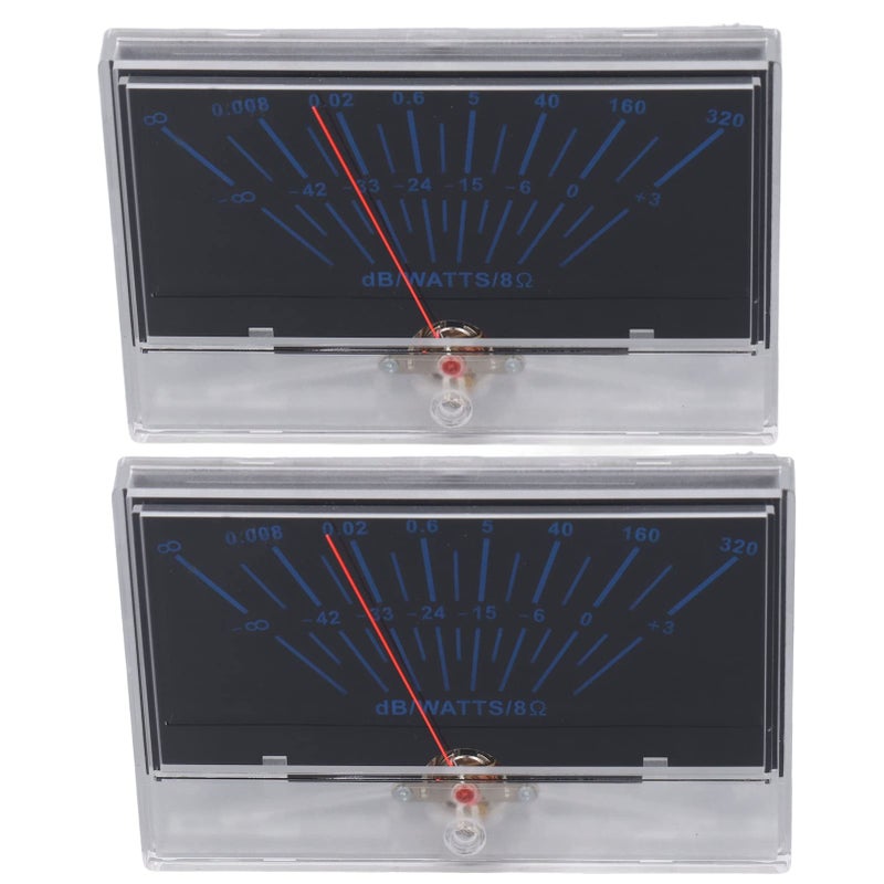 Blue Backlit VU Meter Audio Level Indicator 2 Pack With Driver Board Adjustable Brightness - Image 3