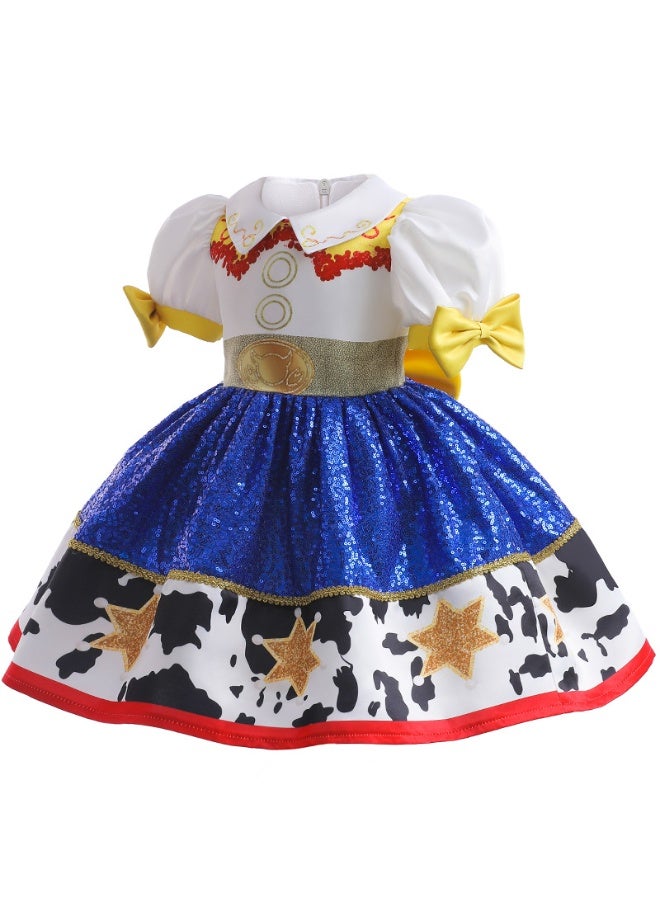 general Toy Story Jessie children's Skirt Contrast Color Waist Princess Dress Girls Dress tutu Skirt - Image 2