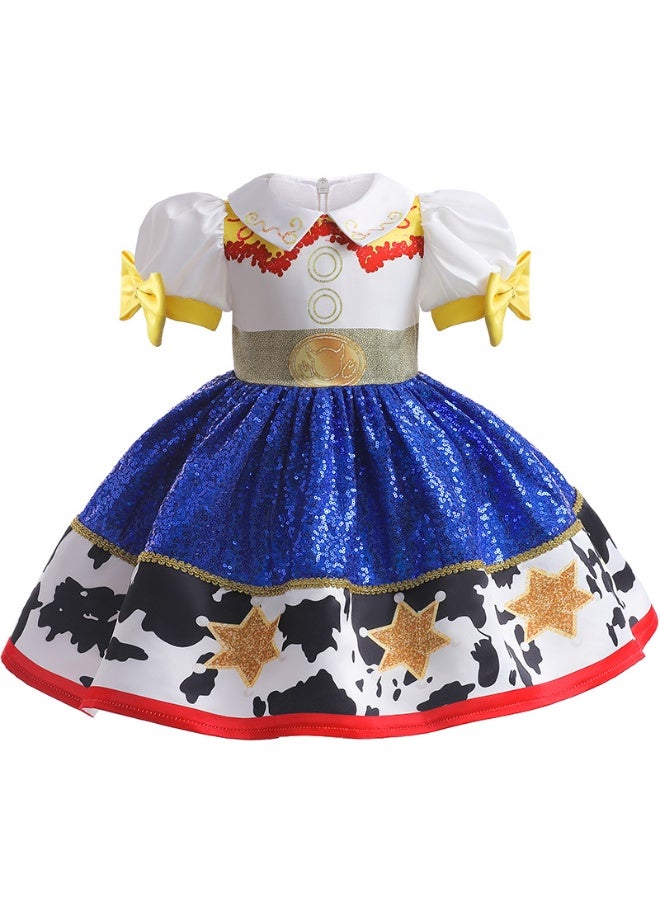 general Toy Story Jessie children's Skirt Contrast Color Waist Princess Dress Girls Dress tutu Skirt - Image 1