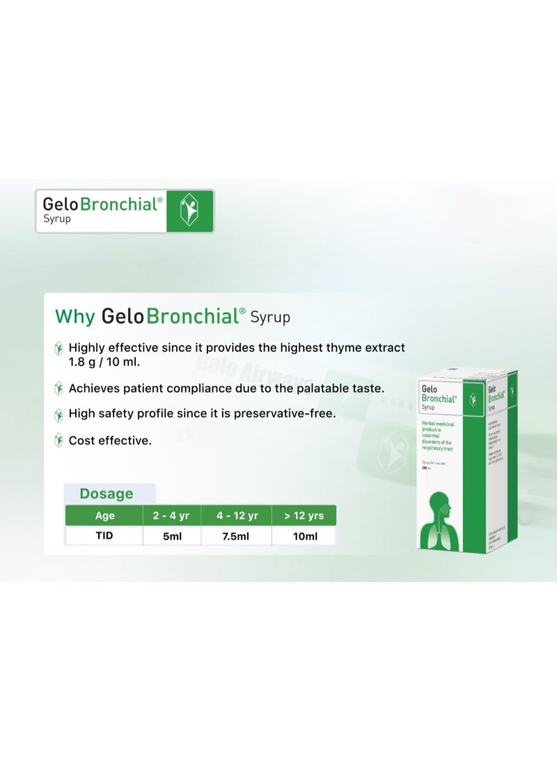 Gelo Bronchial Syrup 200ml – Effective Relief for Cough & Bronchial Irritation - Image 3