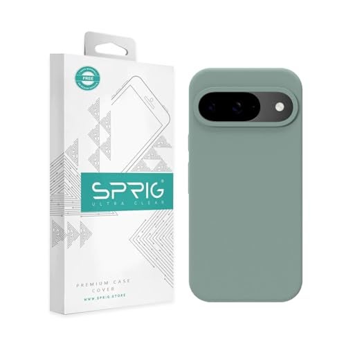 SPRIG Compatible with Google Pixel 9 Premium SilkTone Back Cover Drop Tested Shock Proof Mobile Case for Men, Women, Boys and Girls with Camera Protection (Light Green) - Image 1