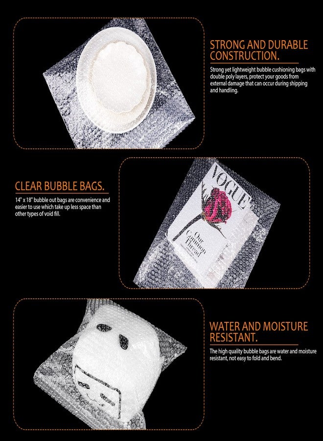 AYAYGD 20Pcs Clear Bubble Out Bag Pouches,14x18 Inch Large Bubble Pouches Wrap Bag for Shipping, Double Shockproof Bubble Cushioning Wrap Bag for Moving, Storage and Packing Supplies for Fragile Items - Image 5
