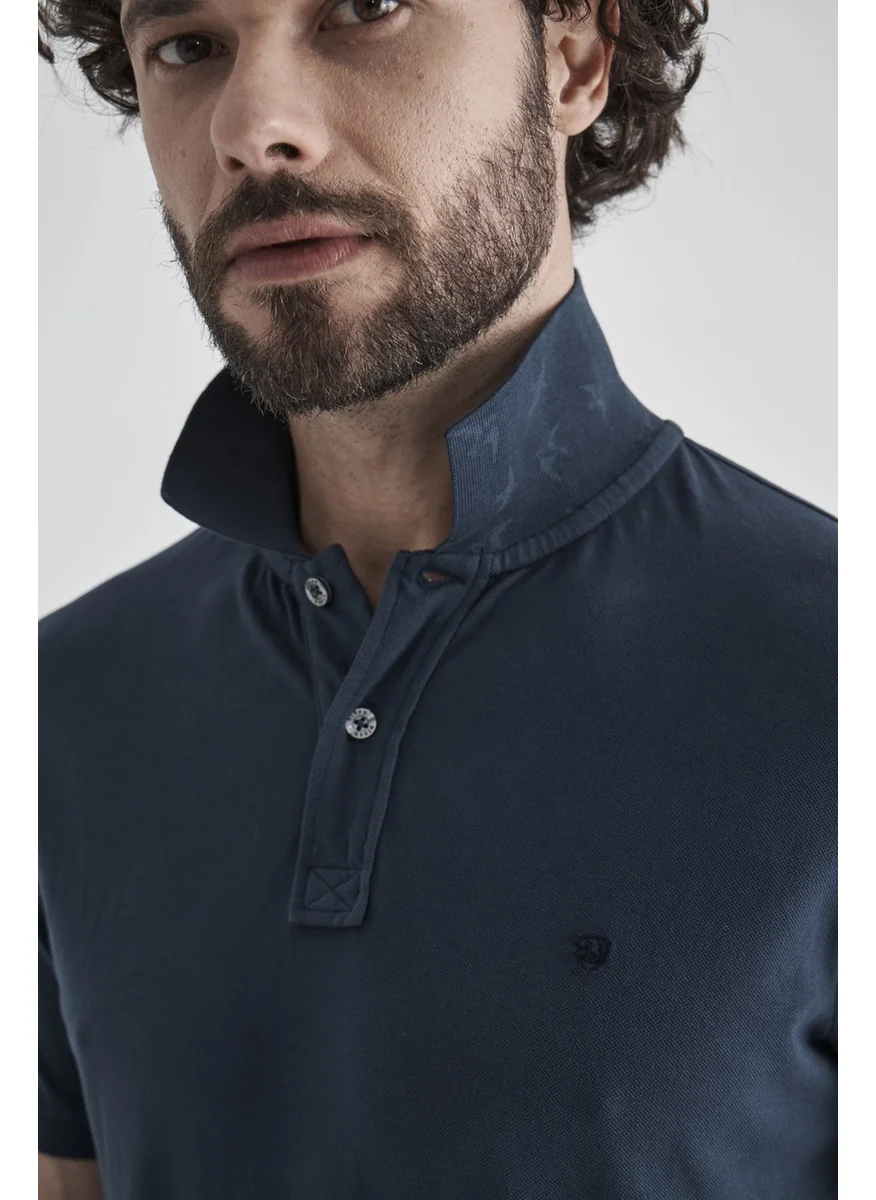 Bisse Men's Printed Polo Collar T-Shirt LACİ TS22Y22116_D39