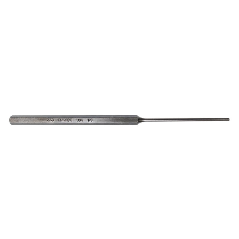 Mayhew Tools 71500 SAE Pin Punch 18 x 3 Pin 8 OAL x 516 Body Shot Blast Finish