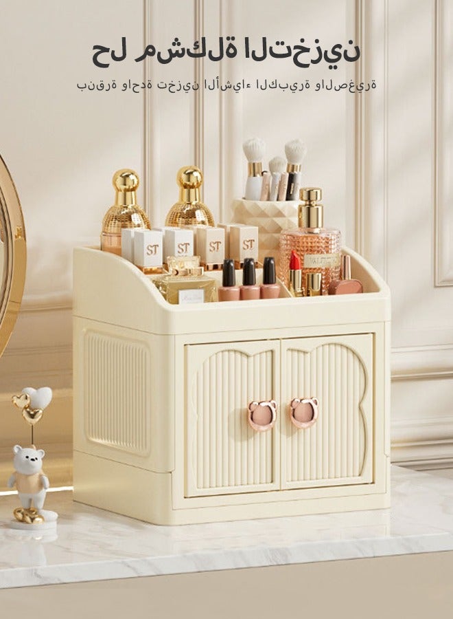 cocohome High-end desktop storage box, multi-layer finishing, lipstick, cosmetics, skin care products storage cabinet - Image 5