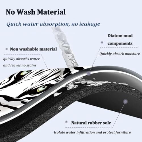 Nouiroy Leopard Washing Machine Dust Cover Mat Washer Dryer Top Cover Mat No-wash Erasable Waterproof Cover Mat for Washer Microwave refrigerator (Tiger Peeking) - Image 3
