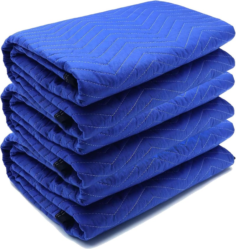 UDAREIT 3 Pack Moving Blankets 40x72in Heavy Duty Padded Packing Blankets for Moving Shipping Protecting Furniture Professional Quilted Furniture Blankets for Moving Supplies - Image 1