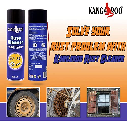 Kangaroo Multipurpose Rust Remover Spray 500ml | Anti-Rust, Lubricant, Degreaser | For Metal, Car, Bike, Home & Kitchen Use - Image 4