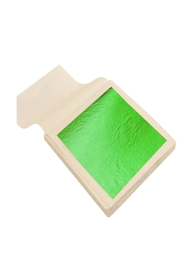 Smart 50pcs Resin Metallic Green Leaf Sheet Paper for Nails Decoration Craft Art  - Image 2