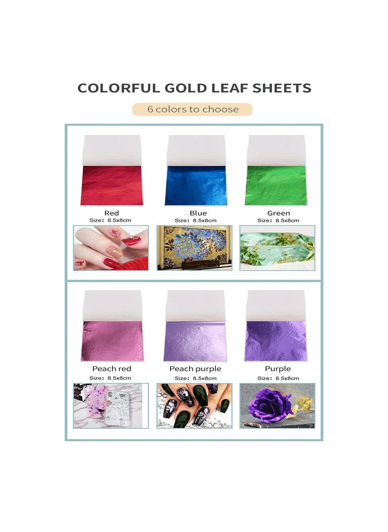 Smart 50pcs Resin Metallic Green Leaf Sheet Paper for Nails Decoration Craft Art  - Image 3