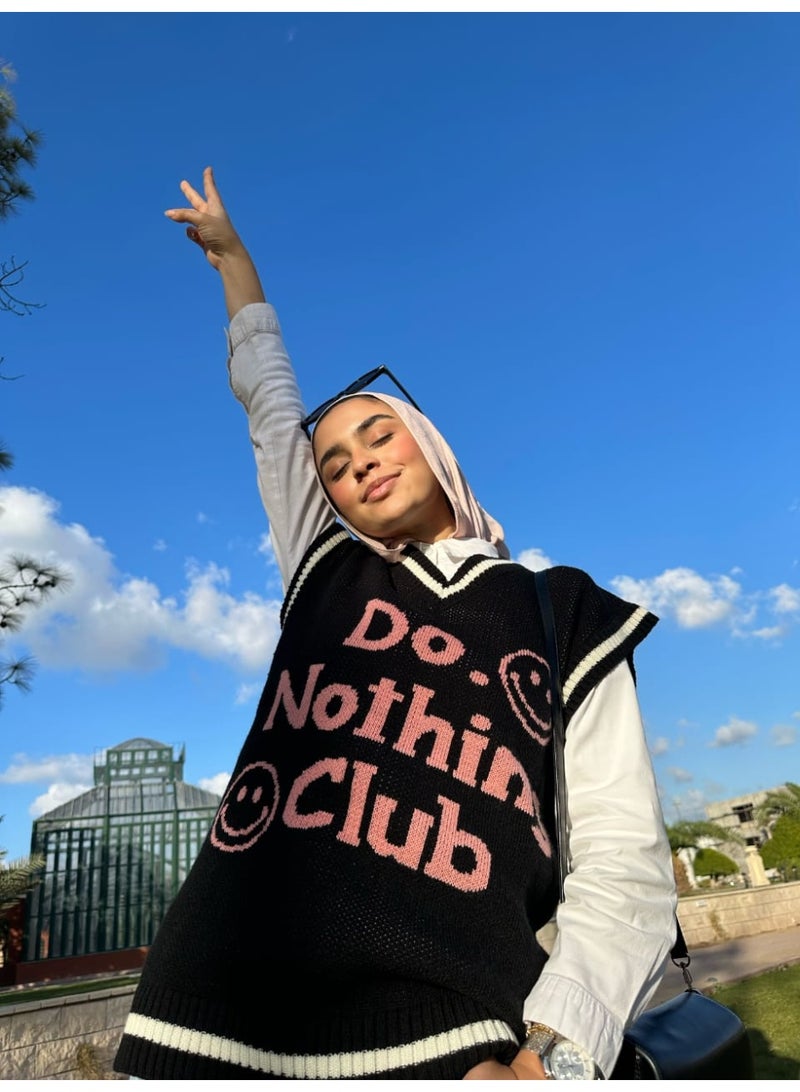 Dresscode Do Nothing Club Knitted Vest - Image 2
