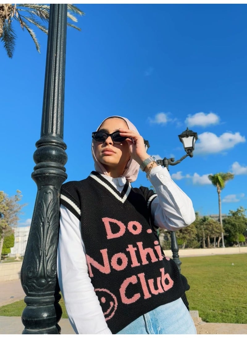 Dresscode Do Nothing Club Knitted Vest - Image 1