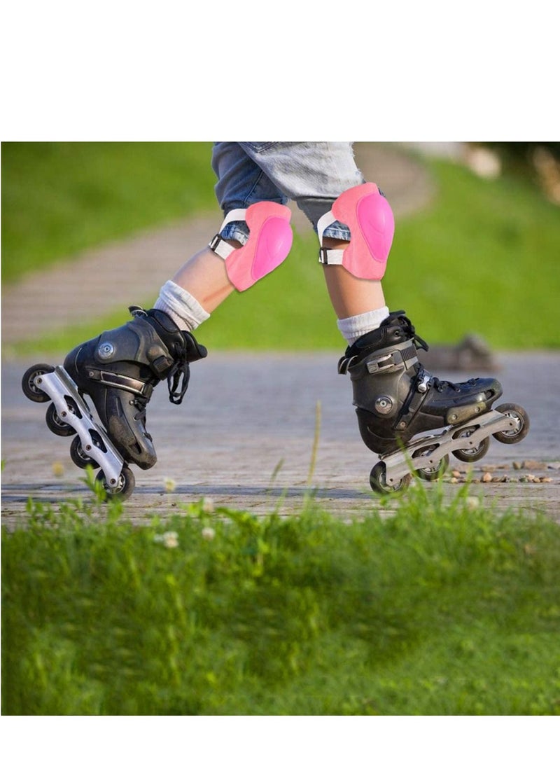 Generic Kids Bike Helmet Set Skateboard Knee Pads Elbow Wrist Guards Adjustable for Girl Boy Protective Gear Sport Cycling Roller Skating Scooter Rollerblade - Image 3