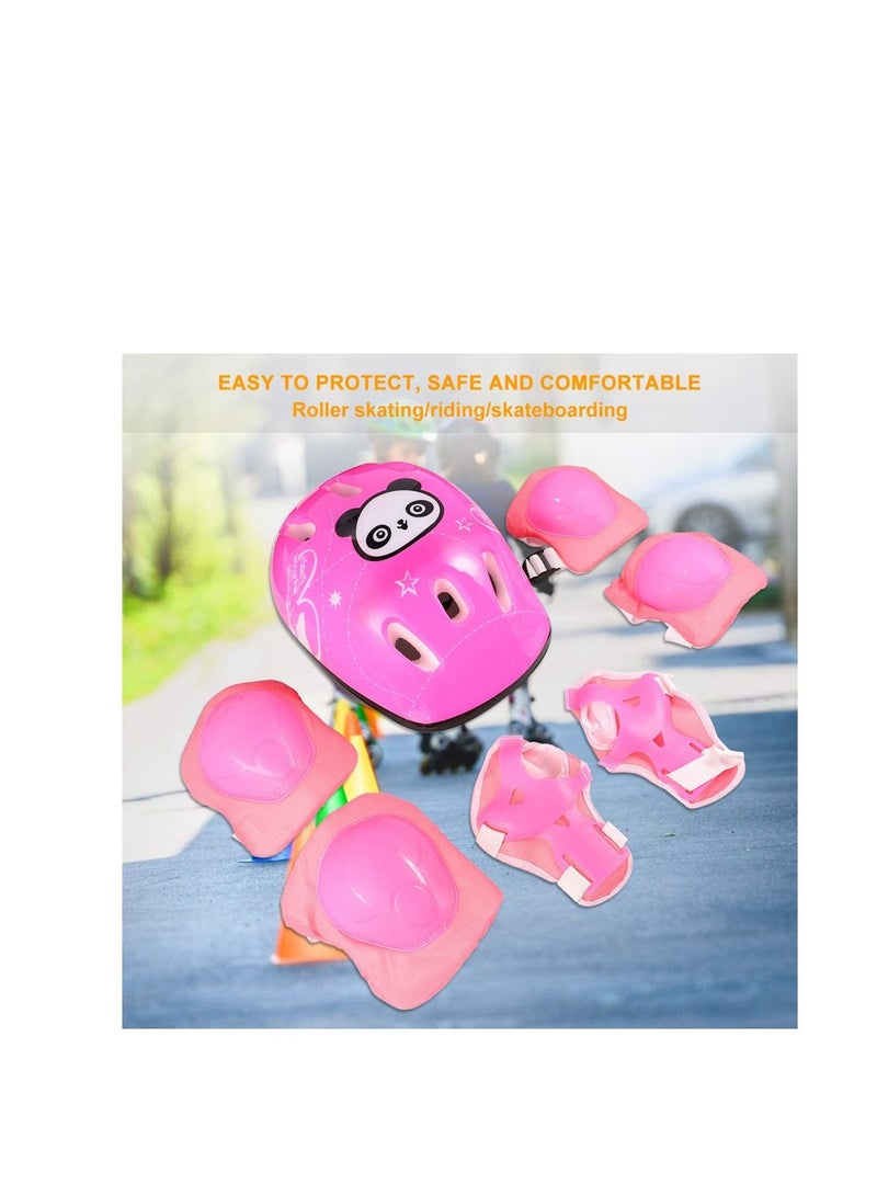 Generic Kids Bike Helmet Set Skateboard Knee Pads Elbow Wrist Guards Adjustable for Girl Boy Protective Gear Sport Cycling Roller Skating Scooter Rollerblade - Image 2