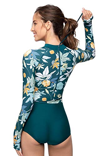 AXESEA Womens Rash Guard UPF 50 Long Sleeve Swim Shirt One Piece Bathing Suit Swimsuit - Image 3