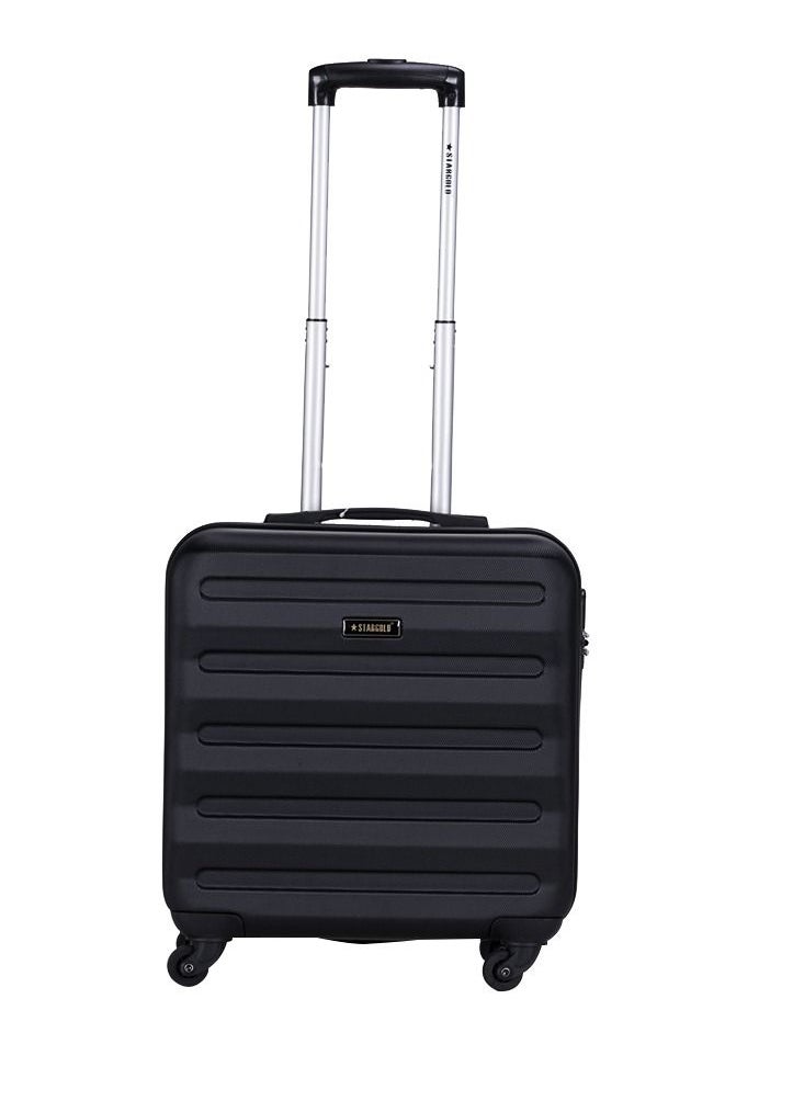 Stargold Single Hardside Spinner 4 Wheels Cabin Trolley Luggage With Number Lock 16 Inches Black  - Image 1