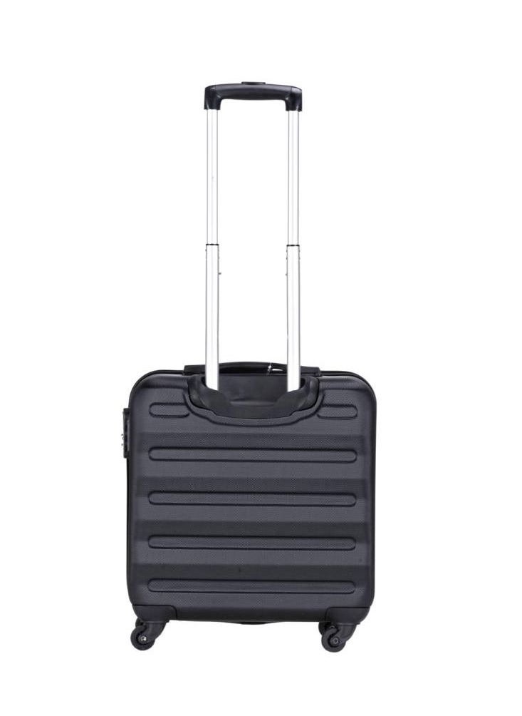 Stargold Single Hardside Spinner 4 Wheels Cabin Trolley Luggage With Number Lock 16 Inches Black  - Image 3