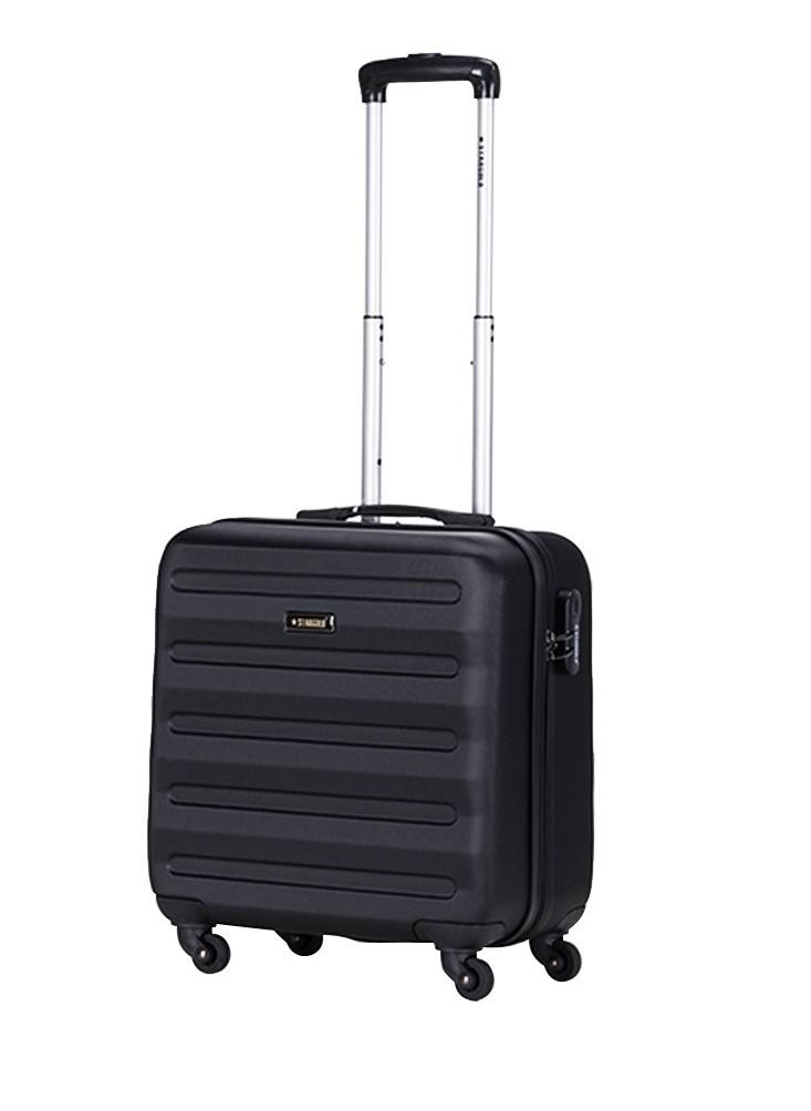Stargold Single Hardside Spinner 4 Wheels Cabin Trolley Luggage With Number Lock 16 Inches Black  - Image 2
