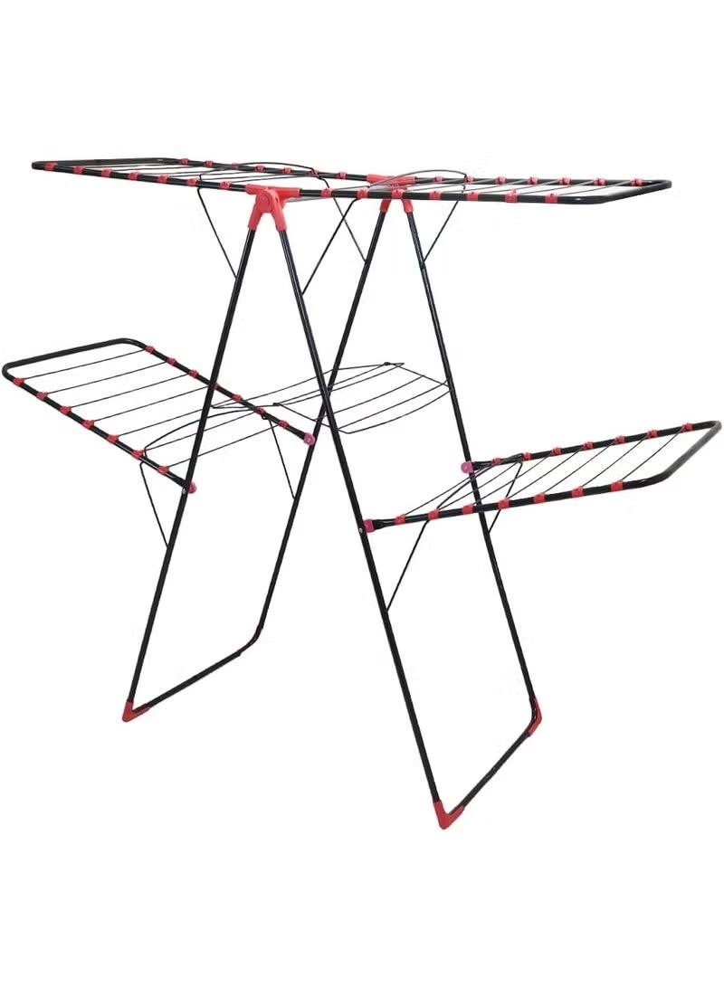 hail High Metal 2-Tier Foldable Clothes Drying Rack, Metal - Image 3