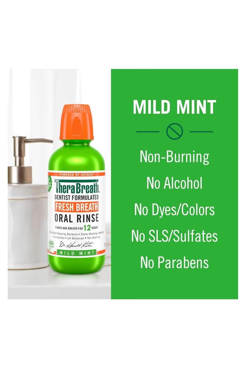 Therabreath Fresh Breath Mouthwash Mild Mint 500ml - Image 2