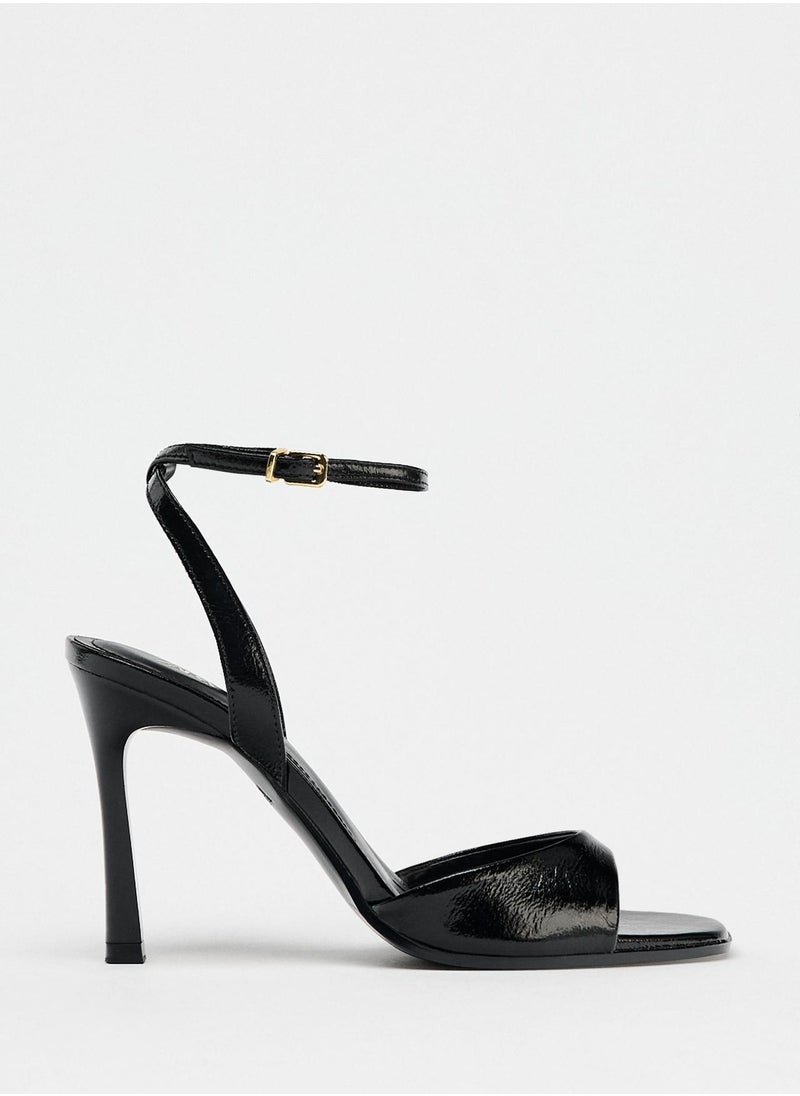Zara Patent-finish high-heel sandals  - Image 1