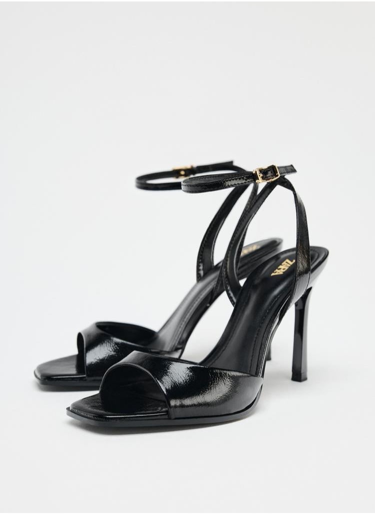 Zara Patent-finish high-heel sandals  - Image 2