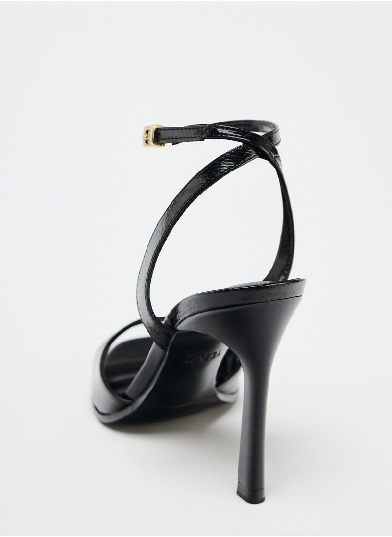 Zara Patent-finish high-heel sandals  - Image 4