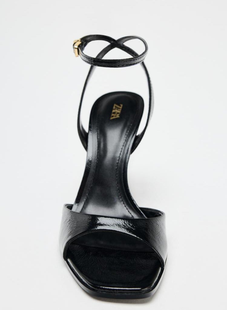 Zara Patent-finish high-heel sandals - Image 3