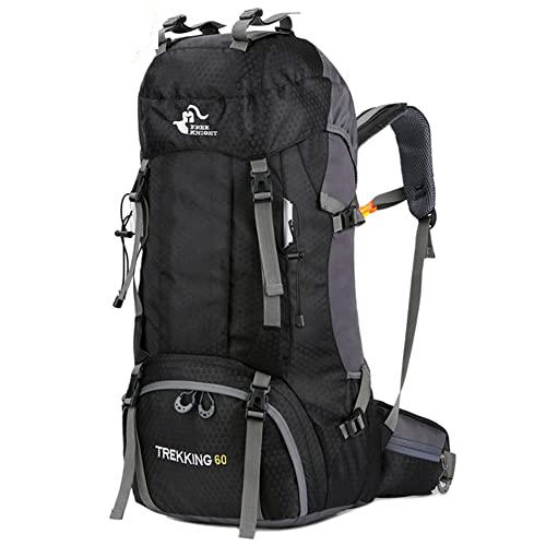 Bseash 60L Waterproof Hiking Camping Backpack with Rain Cover, Large Outdoor Sport Travel Daypack Rucksack for Climbing - Image 1