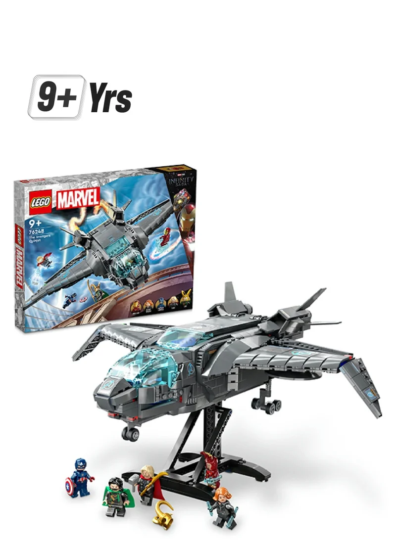 ليغو Marvel The Avengers Quinjet 76248 Building Toy Set; Avengers Aircraft With Thor, Iron Man, Black Widow, Loki And Captain America Minifigures; Super Hero Space Vehicle; Gift For Kids Aged 9+ (795 Pieces)