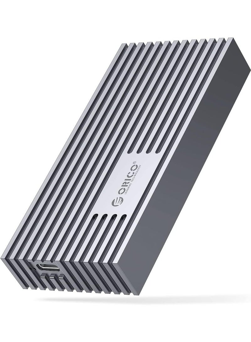 أوريكو علبة أقراص SSD من نوع NVMe من ، محول M.2 إلى USB-C بسرعة 40 جيجابت في الثانية، متوافقة مع أقراص SSD من نوع NVMe M-Key بسعة 4 تيرابايت، موديل 2280، علبة أقراص SSD خارجية من الألومنيوم من نوع M2، متوافقة مع Thunderbolt 3/4 وUSB 3.2/3.1/3.0/Type C -M234-V1 (رمادي) - Image 1
