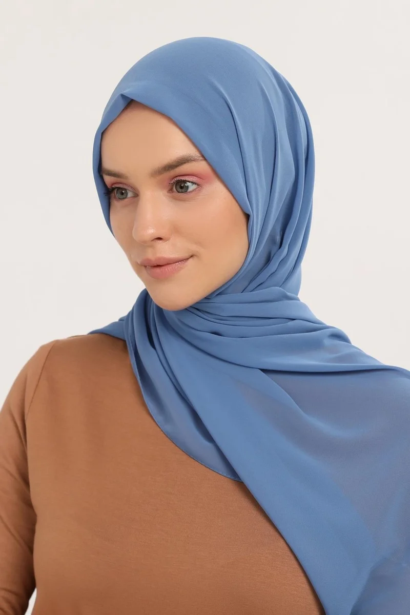التوبة Ready Practical Luxury Pipe Bonnet Chiffon Shawl