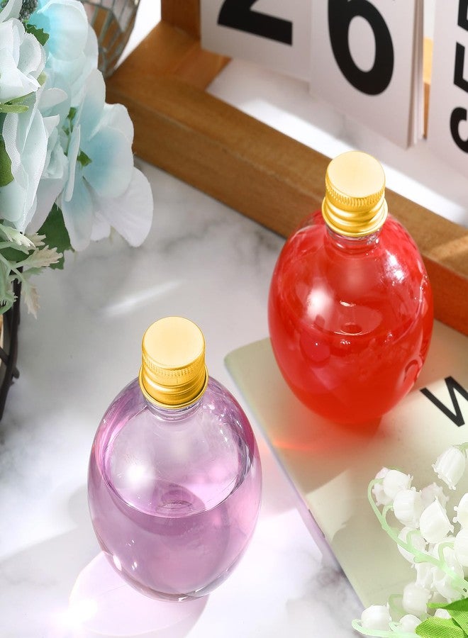 FoldTier 48 Pcs Plastic Potion Bottles with Caps 3.4 oz Round Sand Art Bottles Spherical Clear Plastic Containers Cocktail Ornament Balls for Party Favor(Gold,Aluminum Cap) - Image 4