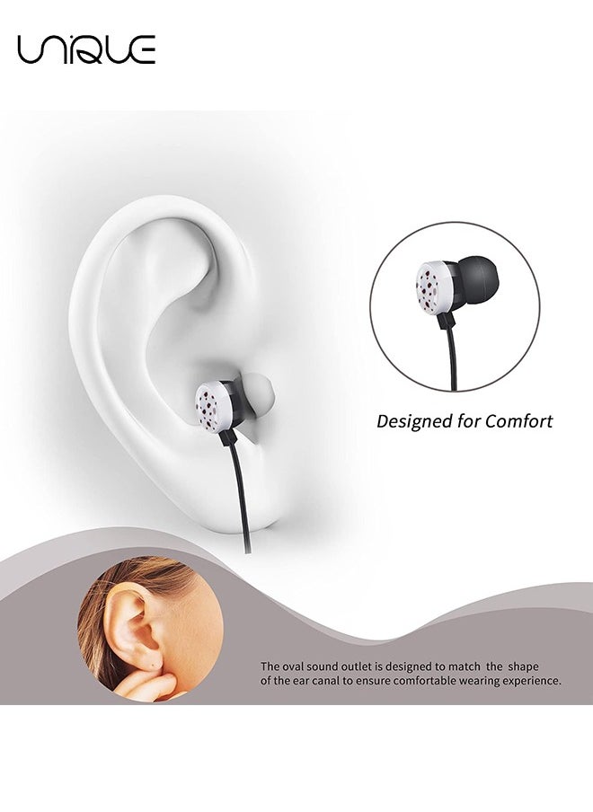Unique Wired Donut Shape Earbuds, In-Ear Headphones with Earphone Storage Case and Microphone, Gift for School Girls and Boys (Black)  - Image 3