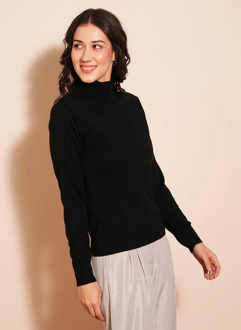 globus Globus Women Solid Turtle Neck Pullover Sweater