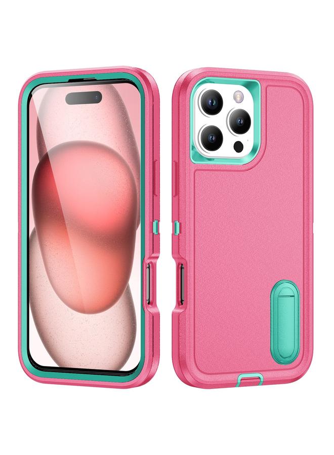 S-TOP Case For iPhone 16 Pro Rugged PC + Silicone Phone Case with Holder - Image 1