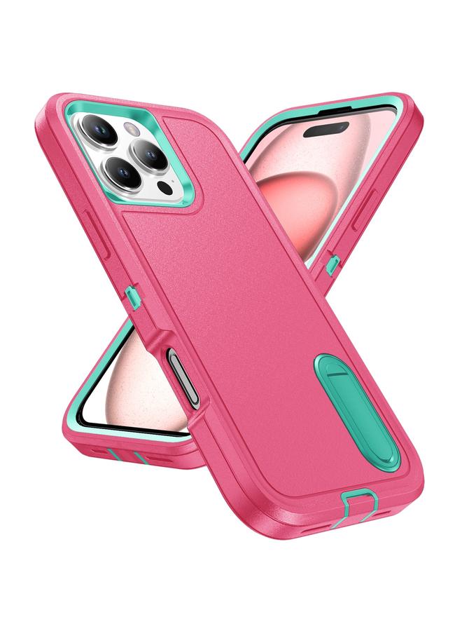 S-TOP Case For iPhone 16 Pro Rugged PC + Silicone Phone Case with Holder - Image 2