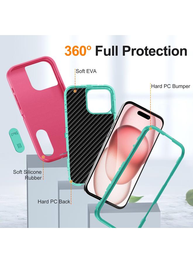 S-TOP Case For iPhone 16 Pro Rugged PC + Silicone Phone Case with Holder - Image 4