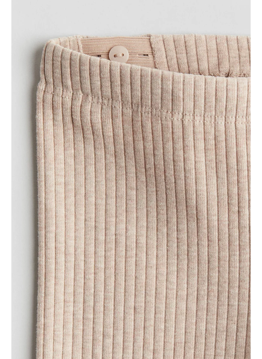 H&M Ribbed Cotton Leggings