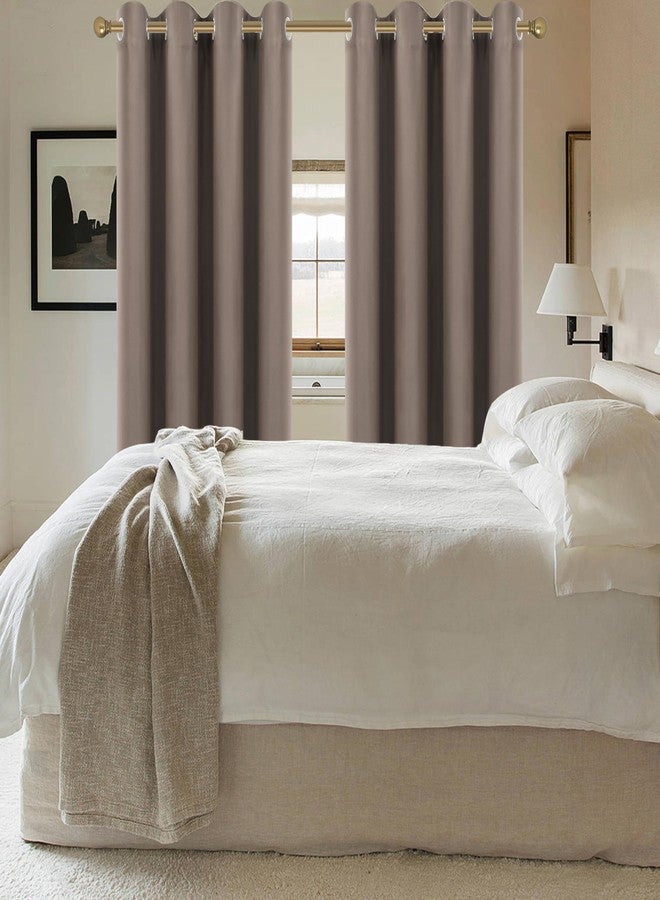 Diraysid Cappuccino Grommet Blackout Curtains for Bedroom Thermal Insulated Room Darkening Curtains Drapes, 52 x 84, 2 Panels - Image 4