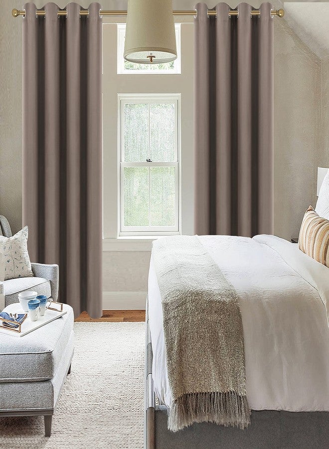 Diraysid Cappuccino Grommet Blackout Curtains for Bedroom Thermal Insulated Room Darkening Curtains Drapes, 52 x 84, 2 Panels - Image 5
