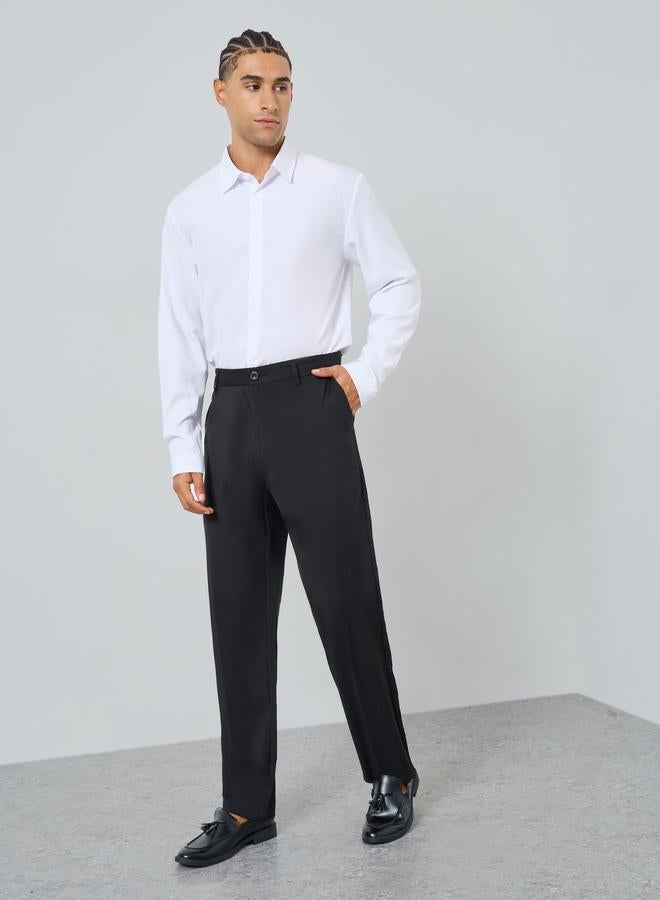 Take Two Men Solid Button Front Long Sleeve Shirt - Image 2