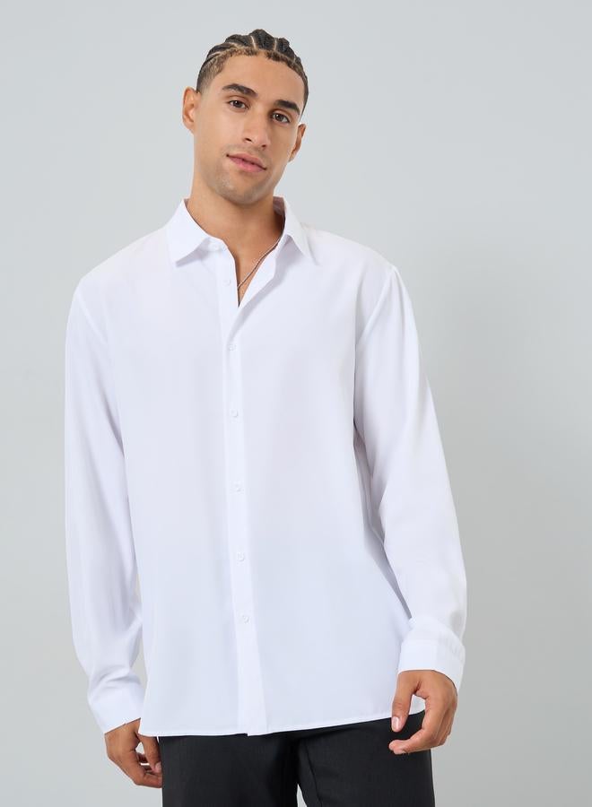 Take Two Men Solid Button Front Long Sleeve Shirt - Image 3